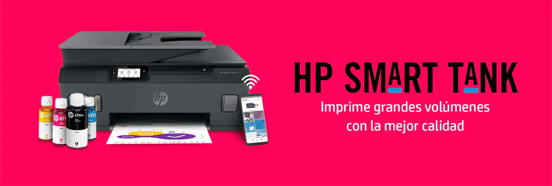 Imprime grandes volúmenes con Impresoras HP Smart Tank