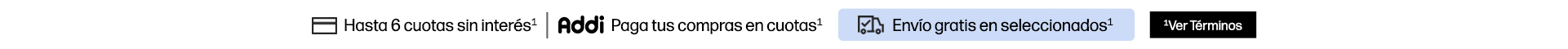 Paga en cuotas con Addi* Env&iacute;o gratis en seleccionados* * Consulta t&eacute;rminos y condiciones en: https://www.hp.com/co-es/shop/promociones-terminos-condiciones