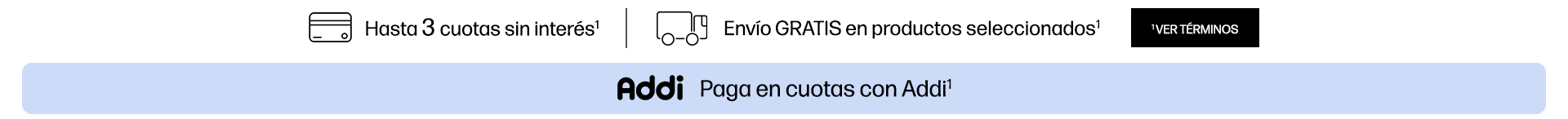 Paga en cuotas con Addi* Hasta 3 cuotas sin interés* Envío GRATIS en productos seleccionados* * Consulta términos y condiciones en: https://www.hp.com/co-es/shop/promociones-terminos-condiciones