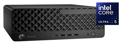 Trabaje de forma m&aacute;s inteligente con un equipo habilitado para IA. Desktop HP ProDesk 4 SFF AIG1i. Procesador Intel&reg; Core&trade; Ultra 5. RAM 16 GB. SSD 512 GB